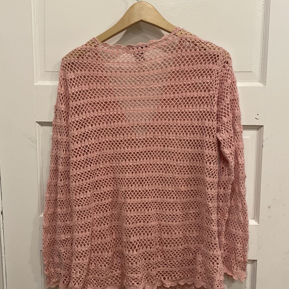 Draper’s and Damon’s Crochet Button Up Sweater Size L - Picture 6 of 7
